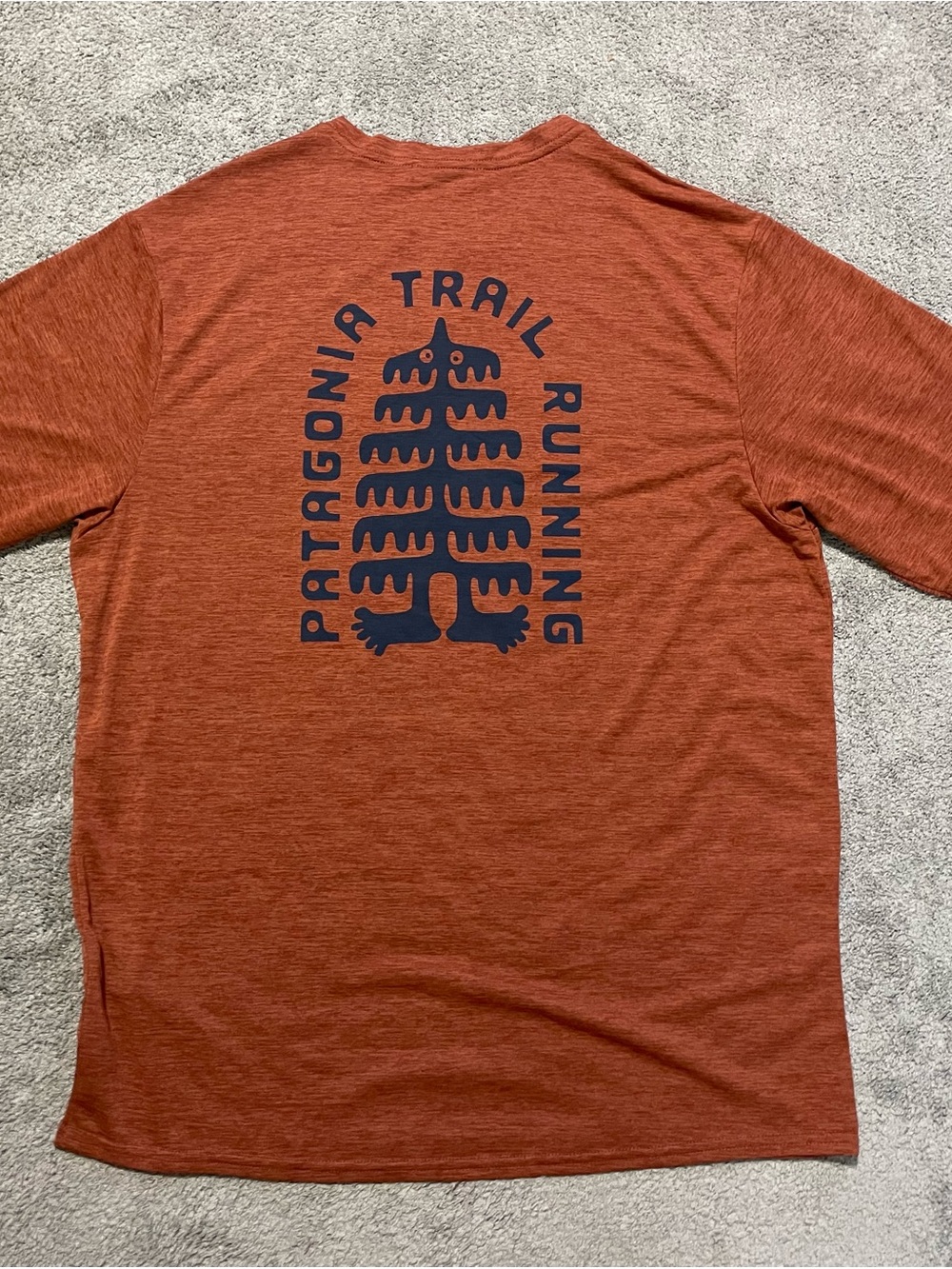Patagonia Short Sleeve Trail Tee in Rust Orange - Picture 13 of 14